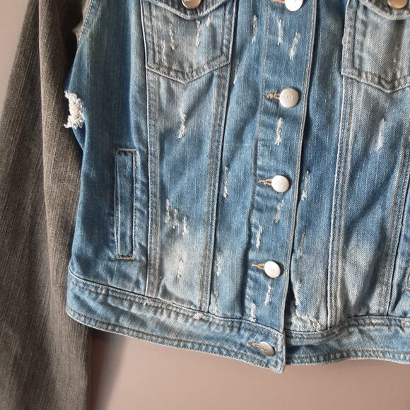 W118 by Walter Baker Distressed Jean Jacket Size Small - Picture 5 of 14